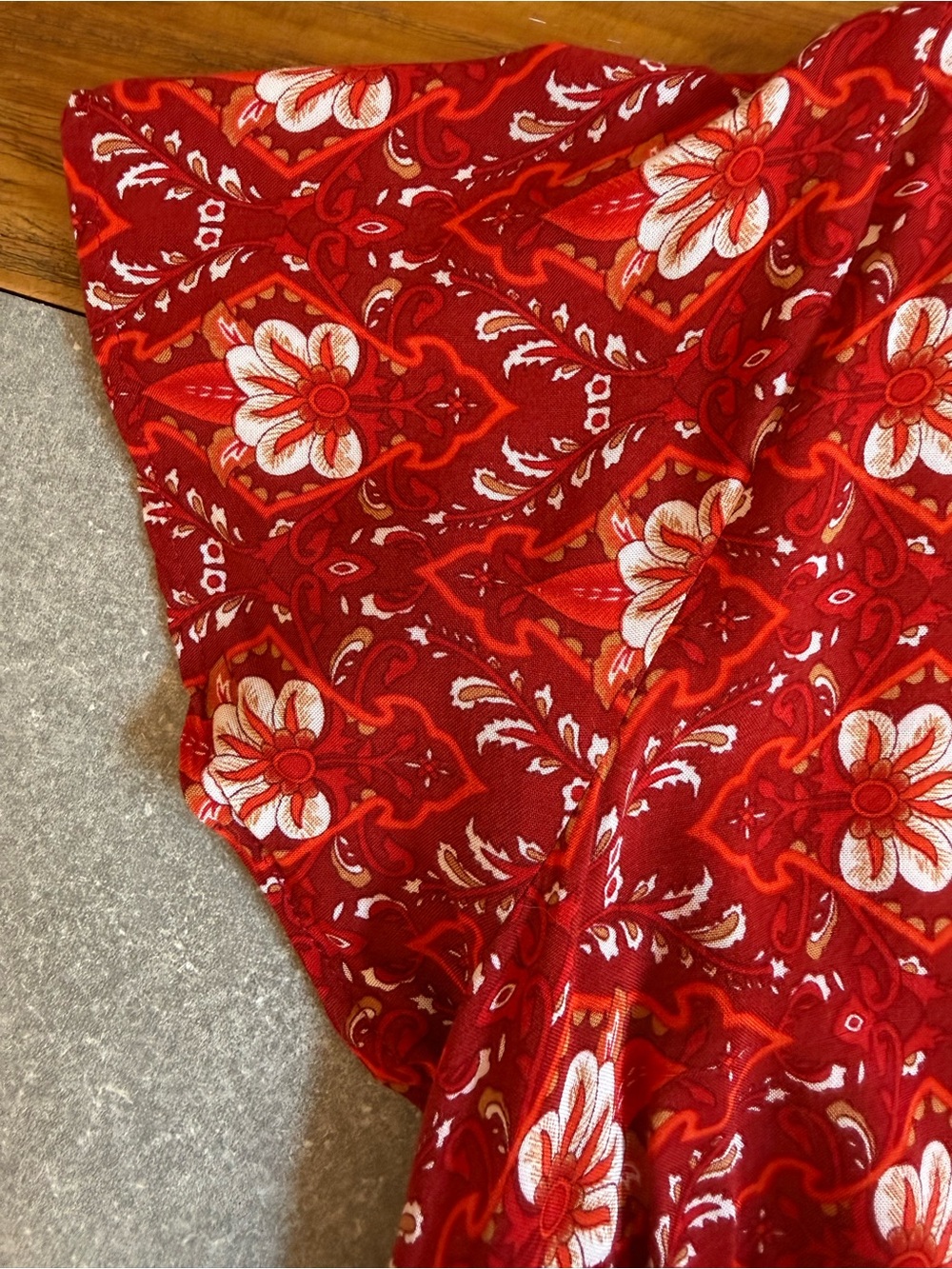 ZESICA Wrap V Neck Floral Ruffle Swing Mini Dress Beach Coverup Medium - Picture 6 of 9